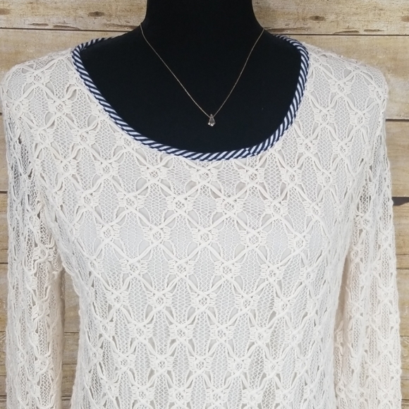 Gimmicks By BKE Boho Crochet Top With Fringe - Picture 3 of 7